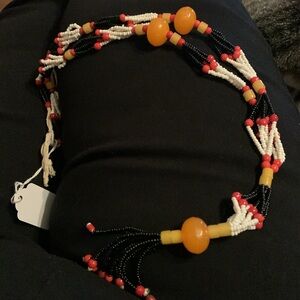 Vintage Indian seed handmade beaded necklace. Rare find. Would not have closure.
